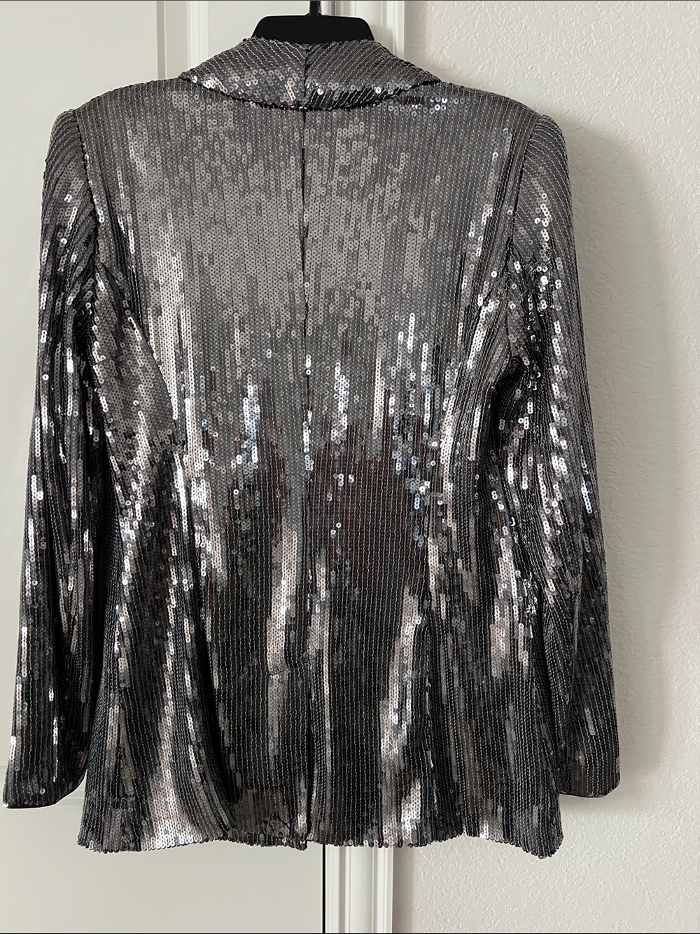 INC International Concepts Gunmetal Sequin Blazer - Picture 3 of 5